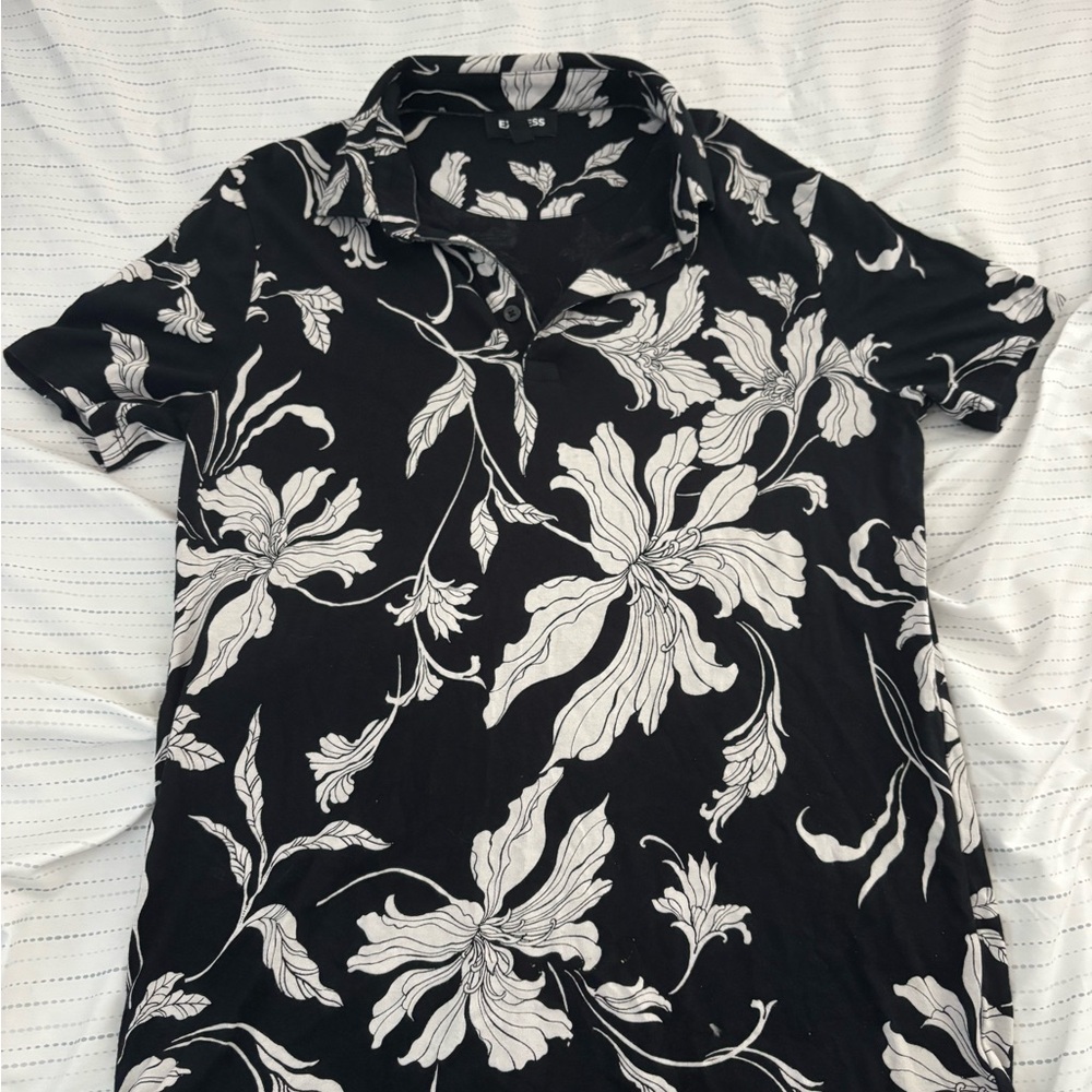 Express Black and White Dress Shirt